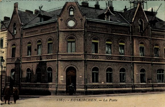 Postcard Euskirchen North Rhine-Westphalia, Historic Building, La Poste, Brick Building, Arched Windows,...