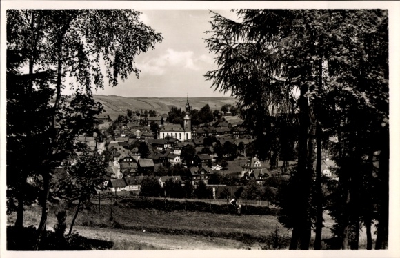 Postcard Wurzbach in Thuringia, general view