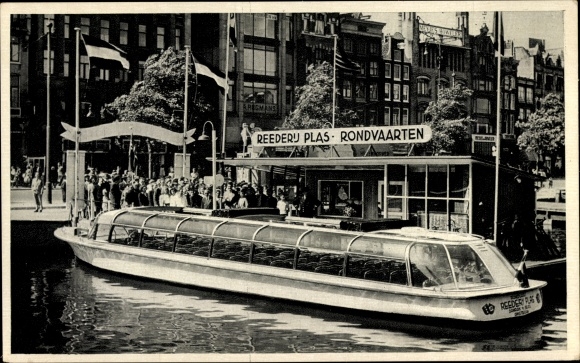 KP Amsterdam Holandia Północna Holandia, Reederij Plas, Damrak, Panoramaboot