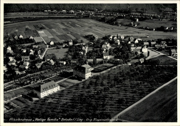 Postcard Betzdorf an der Sieg, Mission House Holy Family, aerial photograph