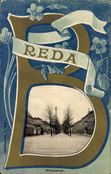 Letters Postcard Breda North Brabant Netherlands, Willemstraat