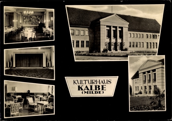 Postcard Kalbe in Saxony Anhalt, culture house, interior views