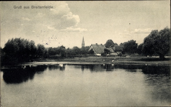 PC Breitenfelde in the Duchy of Lauenburg, partial view of the village