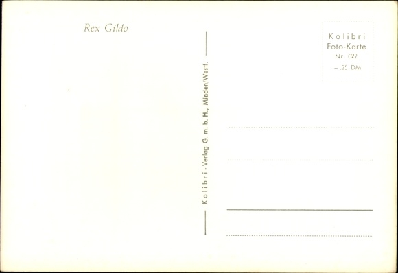 Postcard actor and singer Rex Gildo, portrait
