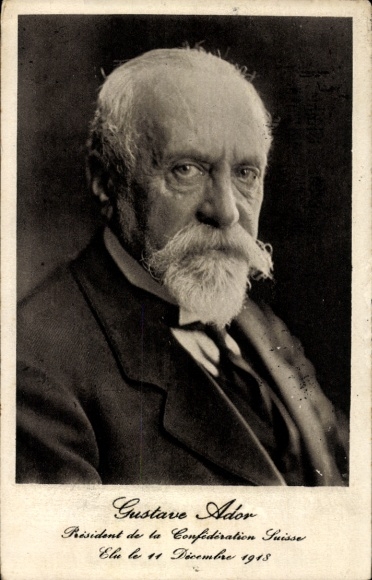 Postcard Gustave Ador, President of the Swiss Confederation, portrait