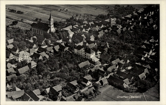 Postcard Urloffen Appenweier in Baden Schwarzwald, aerial photograph