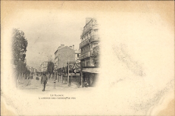 Ak Le Raincy Seine Saint Denis,  Avenue des Chemin de Fer