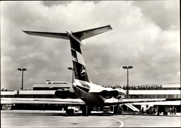PC Schönefeld near Berlin, airport, Interflug, GDR, passenger plane