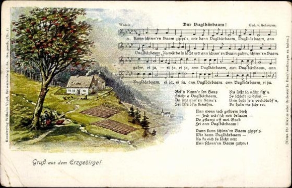 30 song cards, Anton Günther