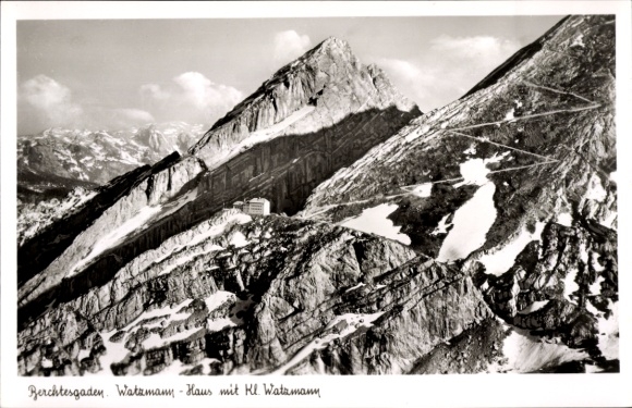 Ak Berchtesgaden Oberbayern, Fliegeraufnahme, Watzmann