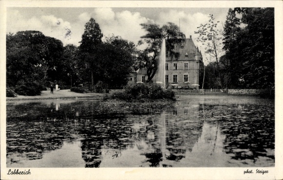 Postcard Lobberich Nettetal am Niederrhein, See, Villa