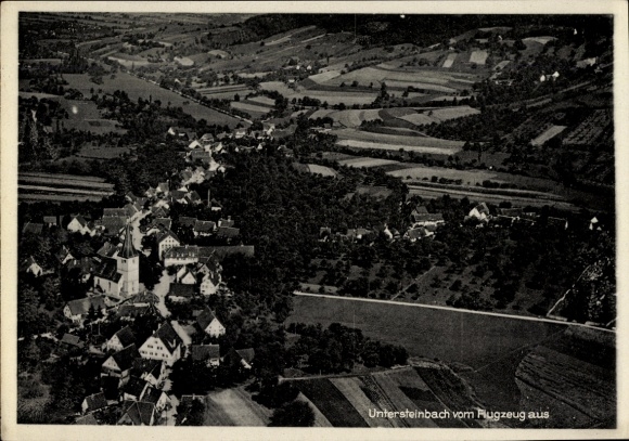 Postcard Untersteinbach Pfedelbach in Württemberg, aerial photograph
