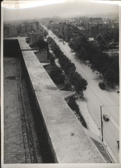 Original Fotos Berlin Tempelhof, Panorama vom Ullsteinhaus gesehen, um 1945/46, ca. 12x17 cm