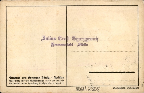 Postcard German man leads the trick against the dragon alcohol, Good Templar Order