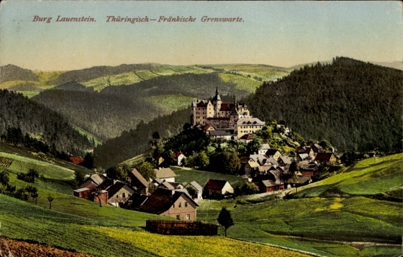 Ak Lauenstein Ludwigsstadt in Opper-Franken, Kasteel Lauenstein, algemeen uitzicht