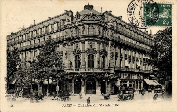 Ansichtkaart Parijs XVII., Théâtre du Vaudeville