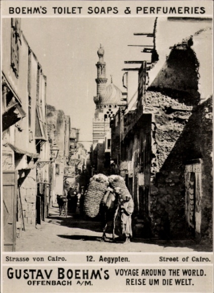 Photo Cairo Cairo Egypt, street scene, advertising Boehm's Toilet Soaps