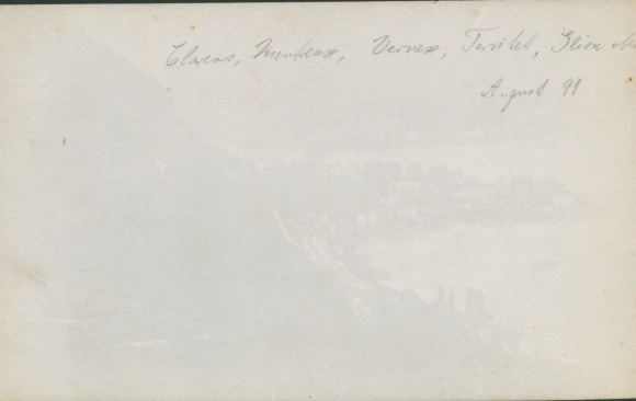Photo Clarens Vernex Montreux Canton of Vaud, Panorama, Territet, Glion, August 1891