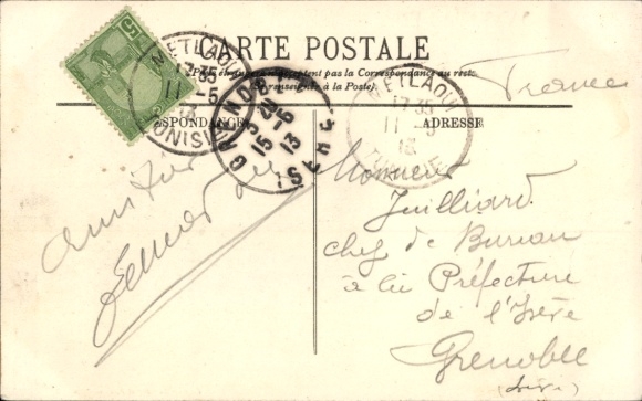 Postcard Metlaoui Tunisia, La Gare et la Poste