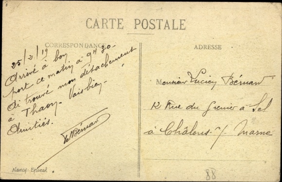 Postcard Thaon les Vosges, New Station