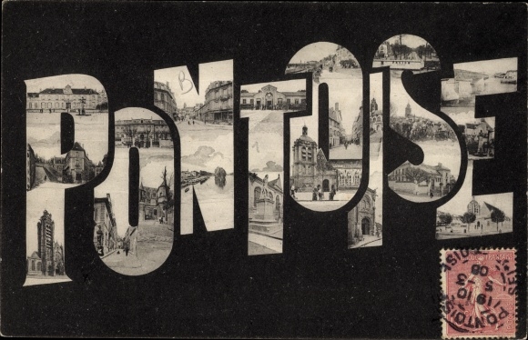 Letters Postcard Pontoise Val d&#39;Oise, souvenir