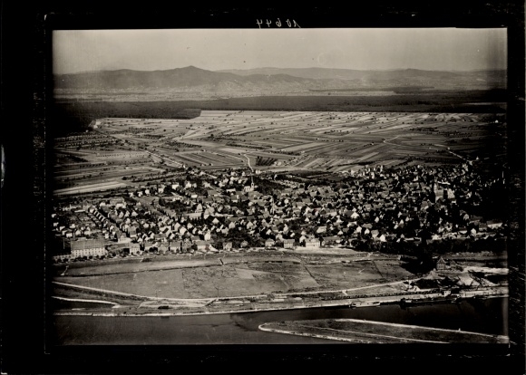 Foto Gernsheim am Rhein Hessen, Fliegeraufnahme