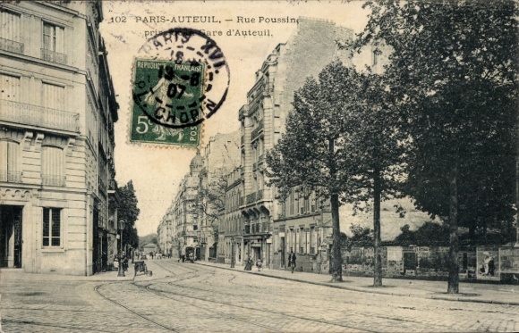 Ansichtkaart Parijs XVI., Rue Poussin, prijs de la Gare d'Auteuil