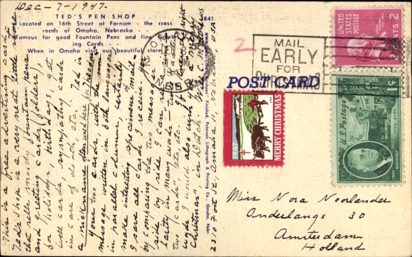 Ak Omaha Nebraska USA, Ted&#39;s Pen Shop, 16th Street in Farnam