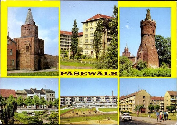 4 old PCs Pasewalk in Mecklenburg Western Pomerania, various views
