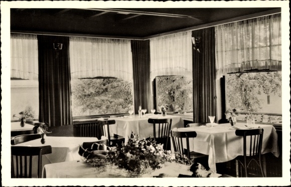 Ak Kürten in Nordrhein Westfalen, Gasthaus Broich, Innenansicht, Speiseraum