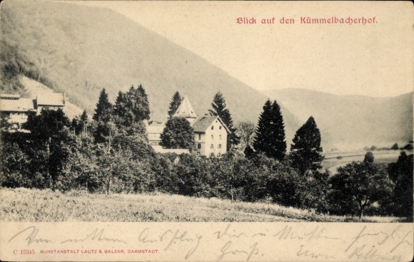 Ak Neckargemünd am Neckar, Blick auf den Kümmelbacher Hof