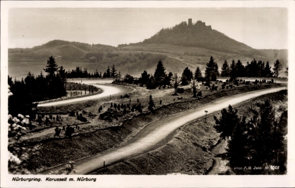 Postcard Nürburg in the Eifel, Nürburgring, carousel