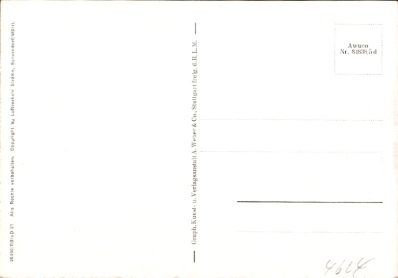Postcard Mähringen Kusterdingen in Württemberg, aerial photograph