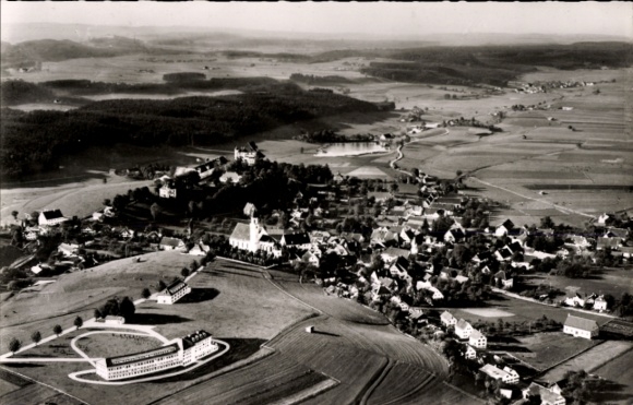 Postcard Bad Grönenbach in Allgäu, aerial photograph