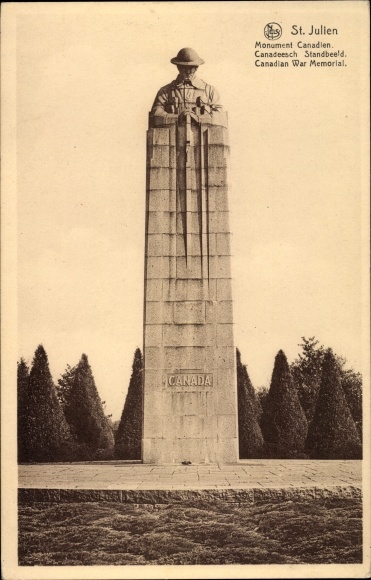 PC St. Julien Langemarck Langemark Poelkapelle West Flanders, Canadian War Memorial