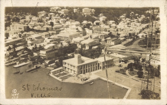 Postcard Saint Thomas US Virgin Islands, aerial photo