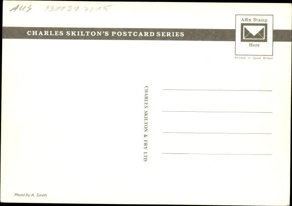Postcard passenger plane, Qantas Airways, Boeing 747