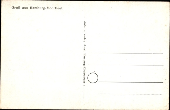 Ak Hamburg Bergedorf Moorfleet, zicht op de wijk, vrachtwagen, brug, spoorrails