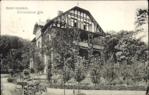 Postcard Nieder Ramstadt Mühltal in the Odenwald, Recreation House Elim