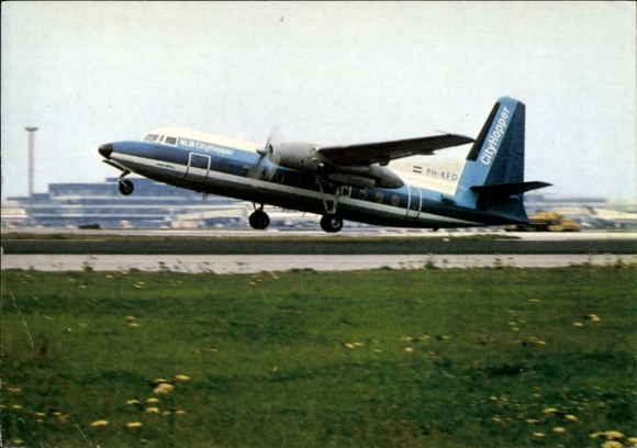 Passenger aircraft, Fokker Friendship, NLM City Hopper, PH-KFD