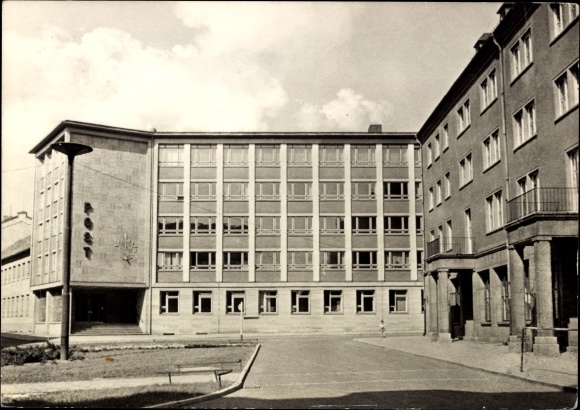 Ak Nordhausen in Thüringen, Postamt, Außenansicht