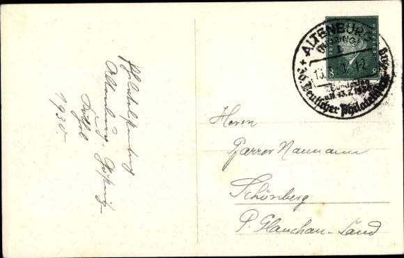 Papeteria pocztowa KP GS DR PP 113 C8, 36. Niemieckie Święto Filatelistów Altenburg 1930