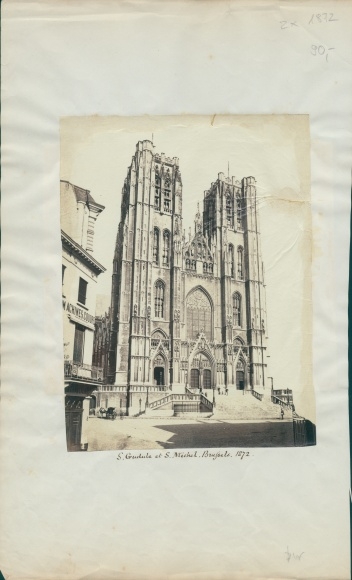 foto Brussel Brussel, omstreeks 1872, Sint-Michiels- en Sint-Goedelekathedraal