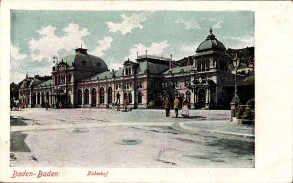 Ak Baden Baden am Schwarzwald, Bahnhof