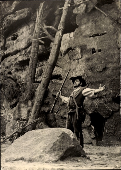 Ak Rathen an der Elbe Sächsische Schweiz, Felsenbühne, Der Freischütz