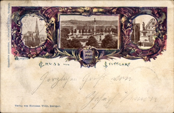 KP Stuttgart w Badenii-Wirtembergii, Pomnik Schillera, Schlossplatz, Johanneskirche