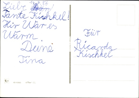 Postcard The Smurfs, Teacher, Comic