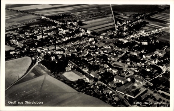 Ak Siersleben Gerbstedt im Harzvorland, Fliegeraufnahme