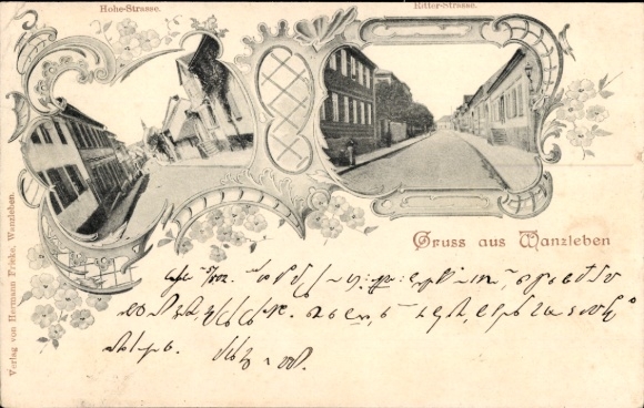 Postcard Wanzleben Börde in Saxony Anhalt, Hohestrasse, Ritterstrasse