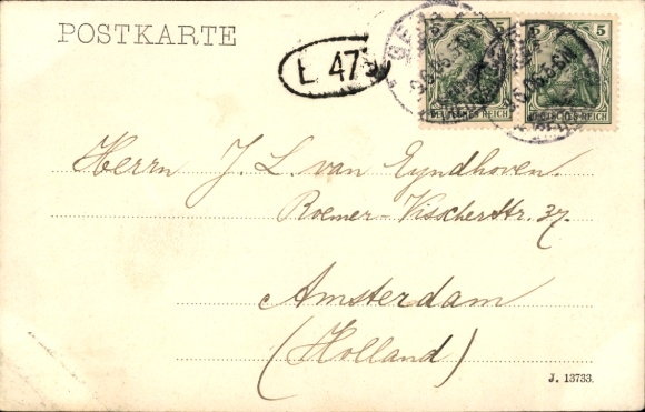 Postcard Gera in Thuringia, train station